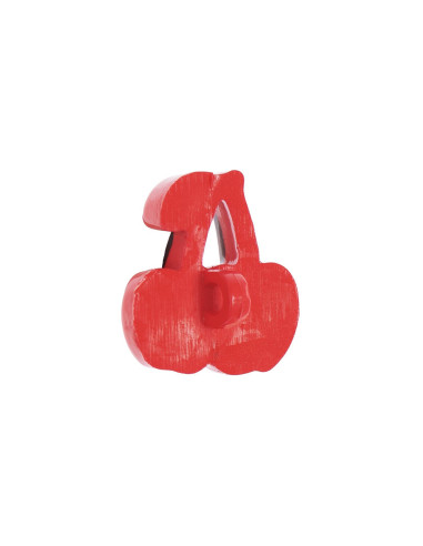 Card of 4 cherry buttons - Red 17 x 17 mm