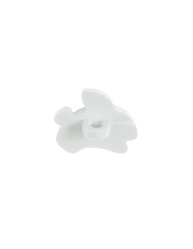 Card of 4 rabbit buttons - White 15 x 13 mm