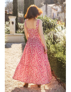 Bagheera Red Pomegranate Viscose Fabric - Églantine & Zoé 2