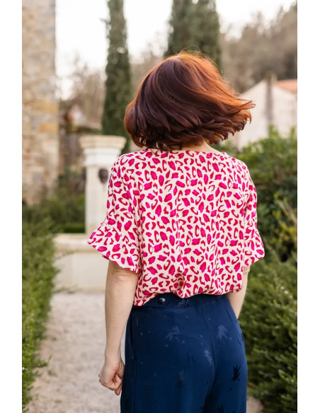 Bagheera Red Pomegranate Viscose Fabric - Églantine & Zoé