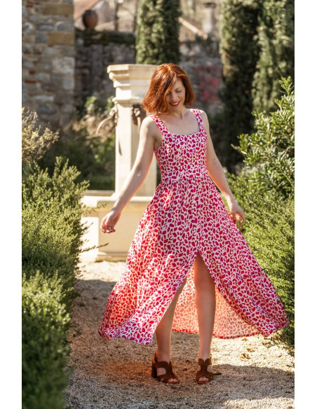 Bagheera Red Pomegranate Viscose Fabric - Églantine & Zoé