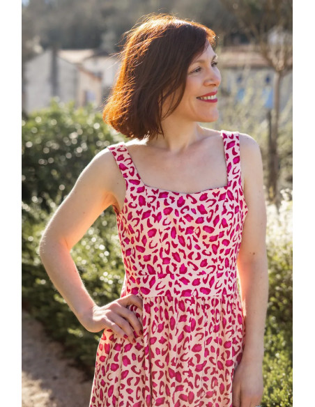 Bagheera Red Pomegranate Viscose Fabric - Églantine & Zoé