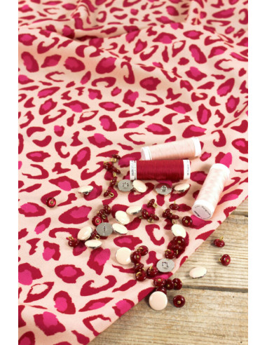 Bagheera Red Pomegranate Viscose Fabric - Églantine & Zoé