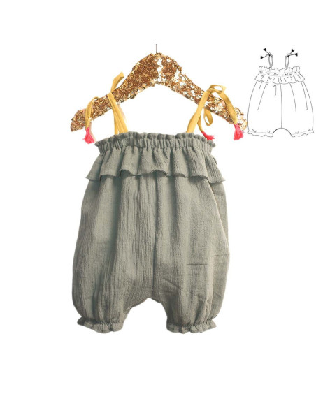 Volantis Romper Pattern - Ikatee