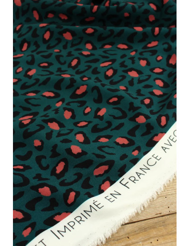 Bagheera Dark Lagoon Green Viscose Fabric - Églantine & Zoé