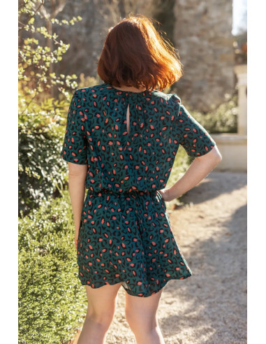 Bagheera Dark Lagoon Green Viscose Fabric - Églantine & Zoé