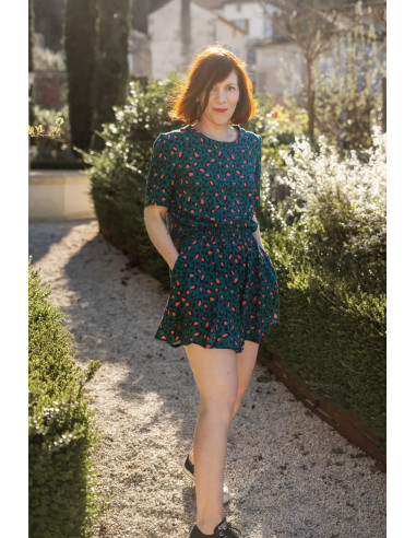 Bagheera Dark Lagoon Green Viscose Fabric - Églantine & Zoé