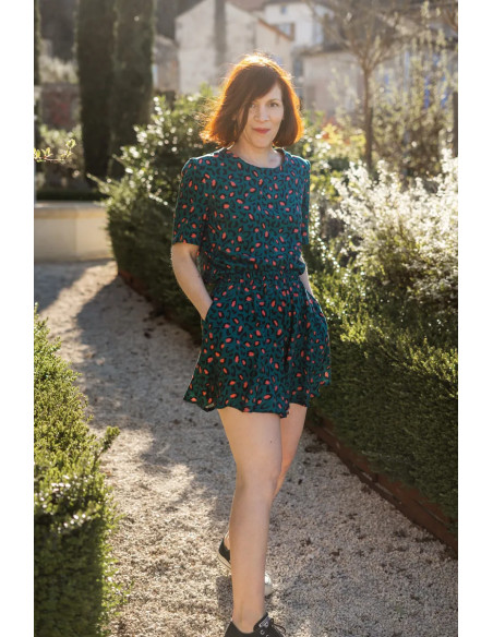 Bagheera Dark Lagoon Green Viscose Fabric - Églantine & Zoé