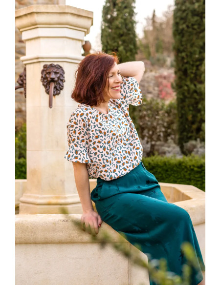 Bagheera Eucalyptus Green Viscose Fabric - Églantine & Zoé