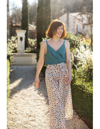 Bagheera Eucalyptus Green Viscose Fabric - Églantine & Zoé