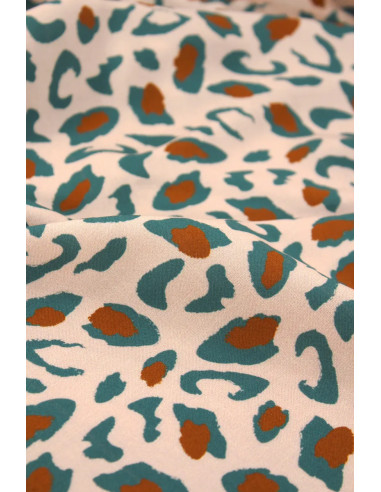 Bagheera Eucalyptus Green Viscose Fabric - Églantine & Zoé
