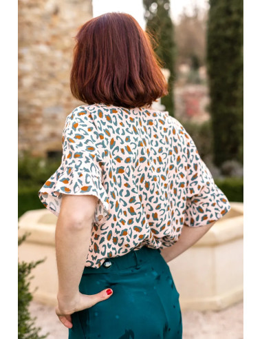 Bagheera Eucalyptus Green Viscose Fabric - Églantine & Zoé