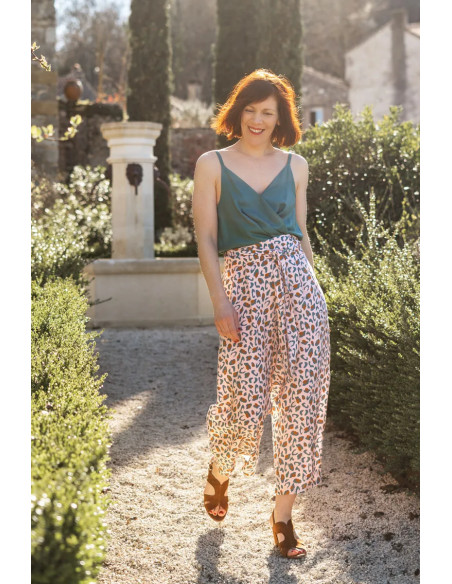 Bagheera Eucalyptus Green Viscose Fabric - Églantine & Zoé