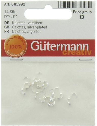 Gütermann Caps - Silver Plated