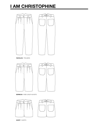 Christophine pants and shorts pattern - I am patterns