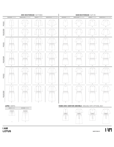 Lotus tops, dresses, and skirts pattern - I am patterns