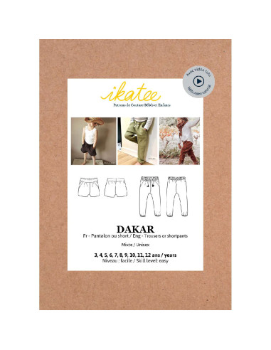 Dakar pants and shorts pattern - Ikatee