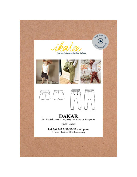 Dakar pants and shorts pattern - Ikatee