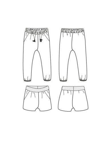 Dakar pants and shorts pattern - Ikatee