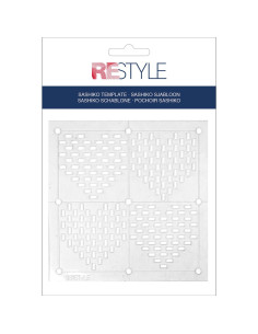 Template for Sashiko Restyle - Hearts