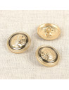 Heart metal button 23 mm - Gold