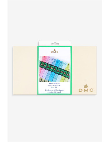Box of 24 skeins of DMC matte twisted canvas thread