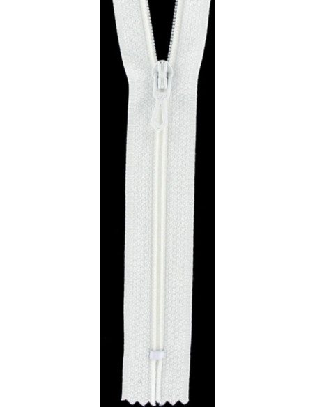 Nylon zipper - White