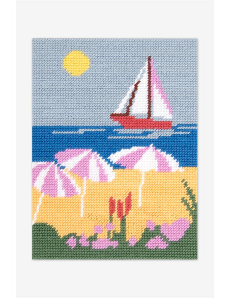 Beach pattern canvas