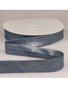 Metallic Jean Bias - Light Blue