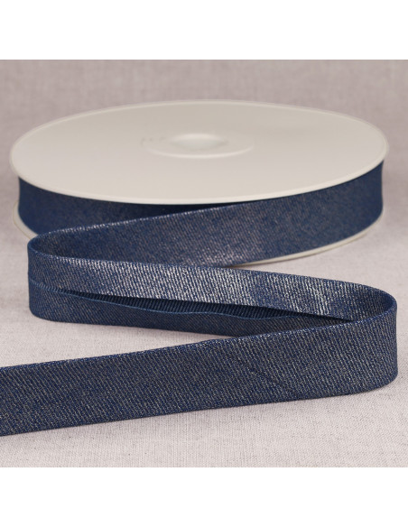 Metallic Jean Bias - Dark Blue