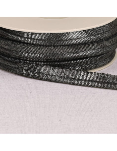 Metallic Jean Piping - Black and Silver