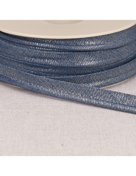 Metallic Jean Piping - Light Blue