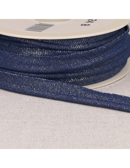 Metallic Jean Piping - Dark Blue