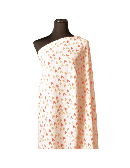 Double gauze cotton fabric - Heart