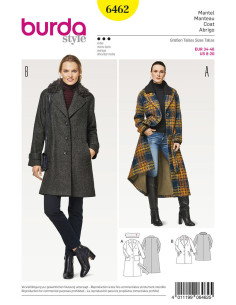 Coat pattern - Burda 6462