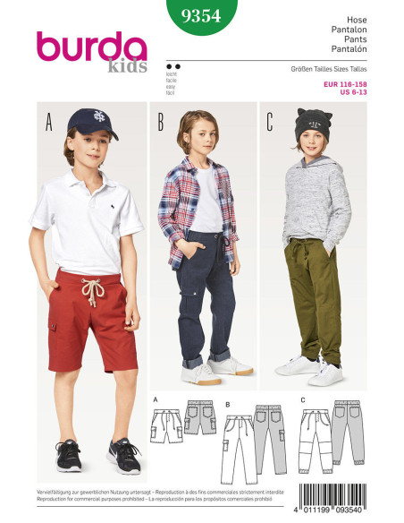 Pants pattern - Burda 9354