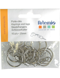 Pack of 10 key rings