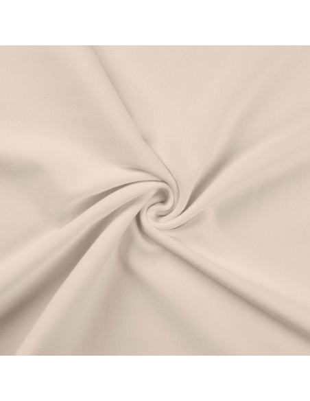 Ribbed jersey fabric - Ecru