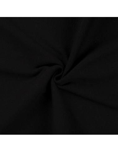 Ribbed jersey fabric - Black