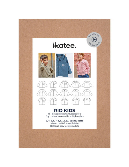 Patron de blouse mixte Rio Kids - Ikatee