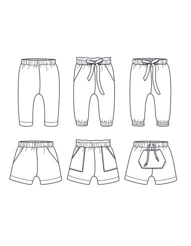 New York Baby Pants and Shorts Pattern - Ikatee