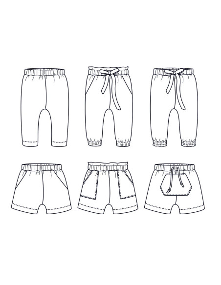 New York Baby Pants and Shorts Pattern - Ikatee