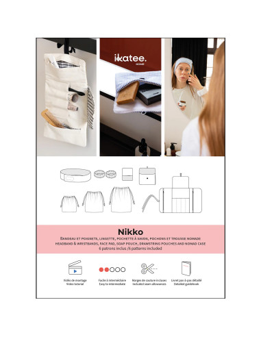 Nikko bathroom accessories pattern - Ikatee