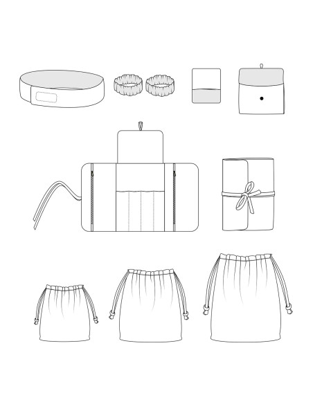 Nikko bathroom accessories pattern - Ikatee
