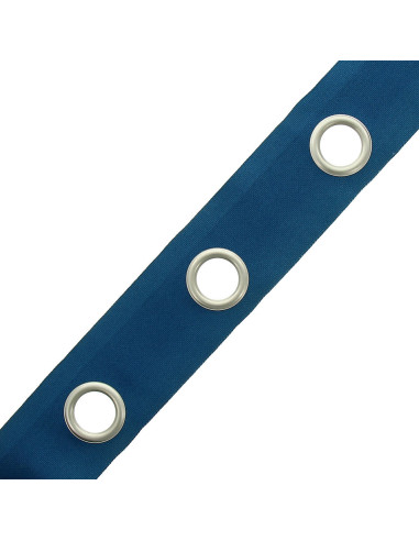 Matte silver eyelet band - Teal