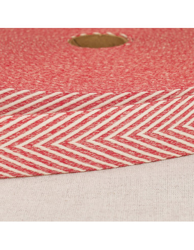 Chevron-patterned strap - Red