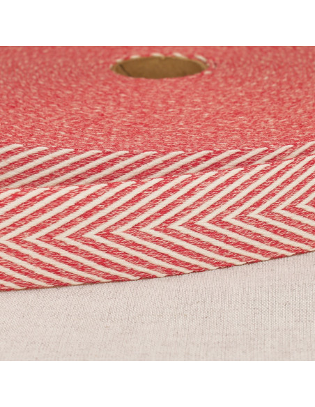 Chevron-patterned strap - Red