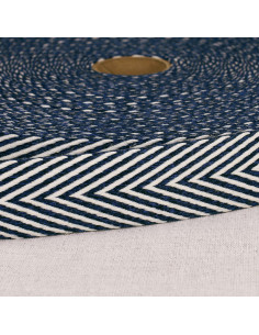 Chevron-patterned strap - Navy blue