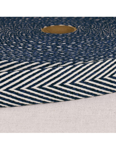 Chevron-patterned strap - Navy blue