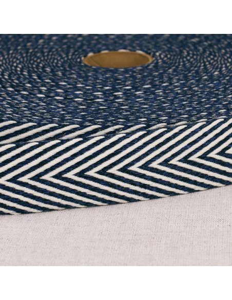 Chevron-patterned strap - Navy blue